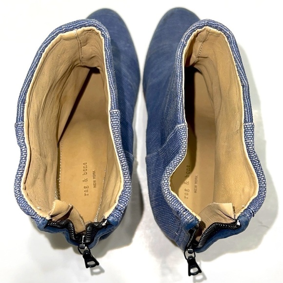 Rag & Bone Newbury Cotton Canvas Ankle Boots - Picture 6 of 13